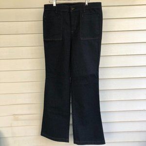 NEVER WORN Ann Taylor Dark Denim Flare Jeans Size 12